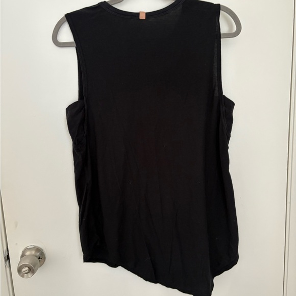 Lunya Restore Muscle Tank Sleep Shirt Size Small Black Sleeveless Top - Picture 3 of 7